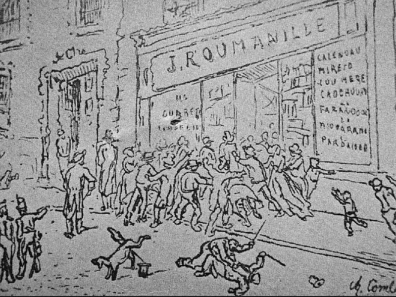 1828-Charles-François Combe - Schizzo